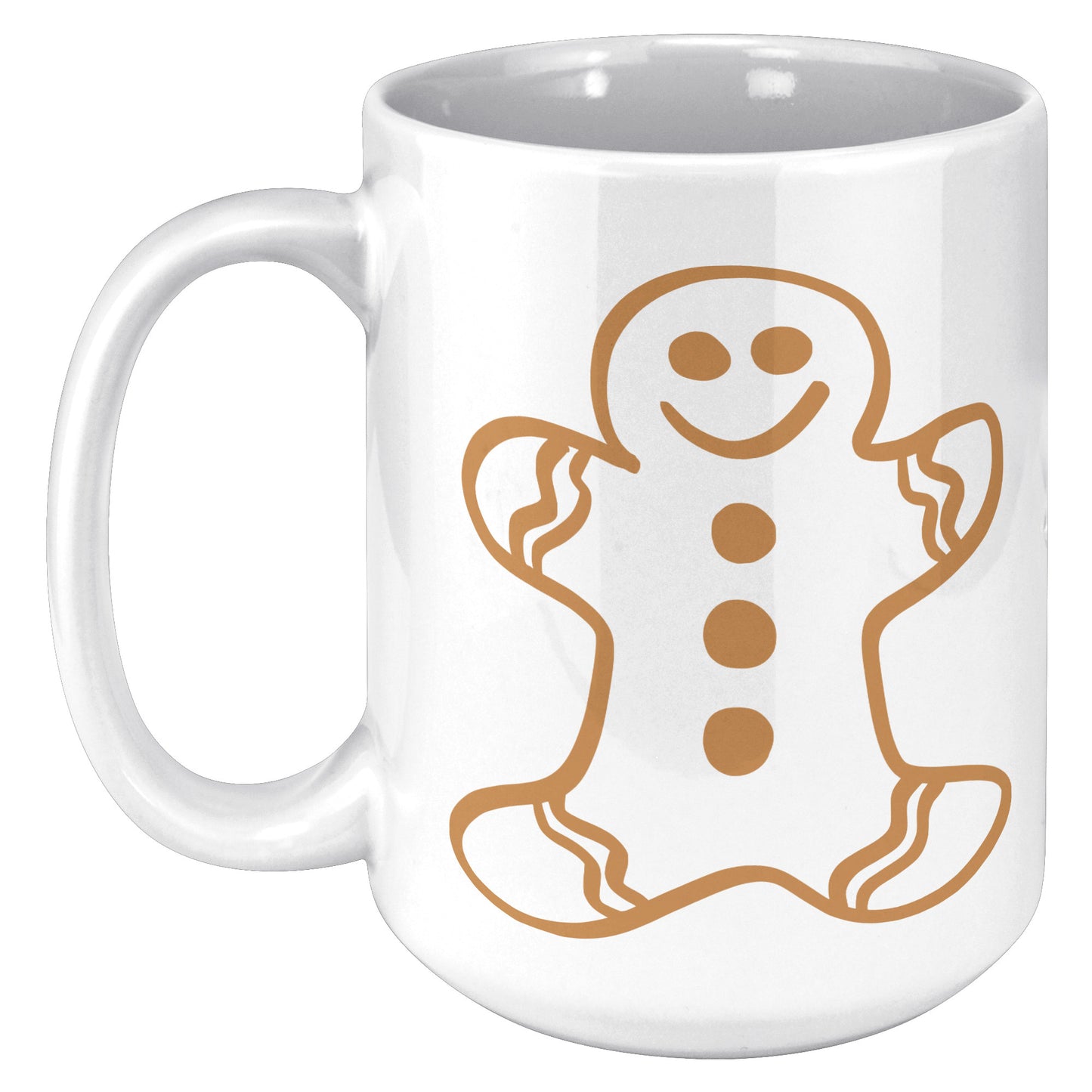 Brown Gingerbread Man Christmas Mug