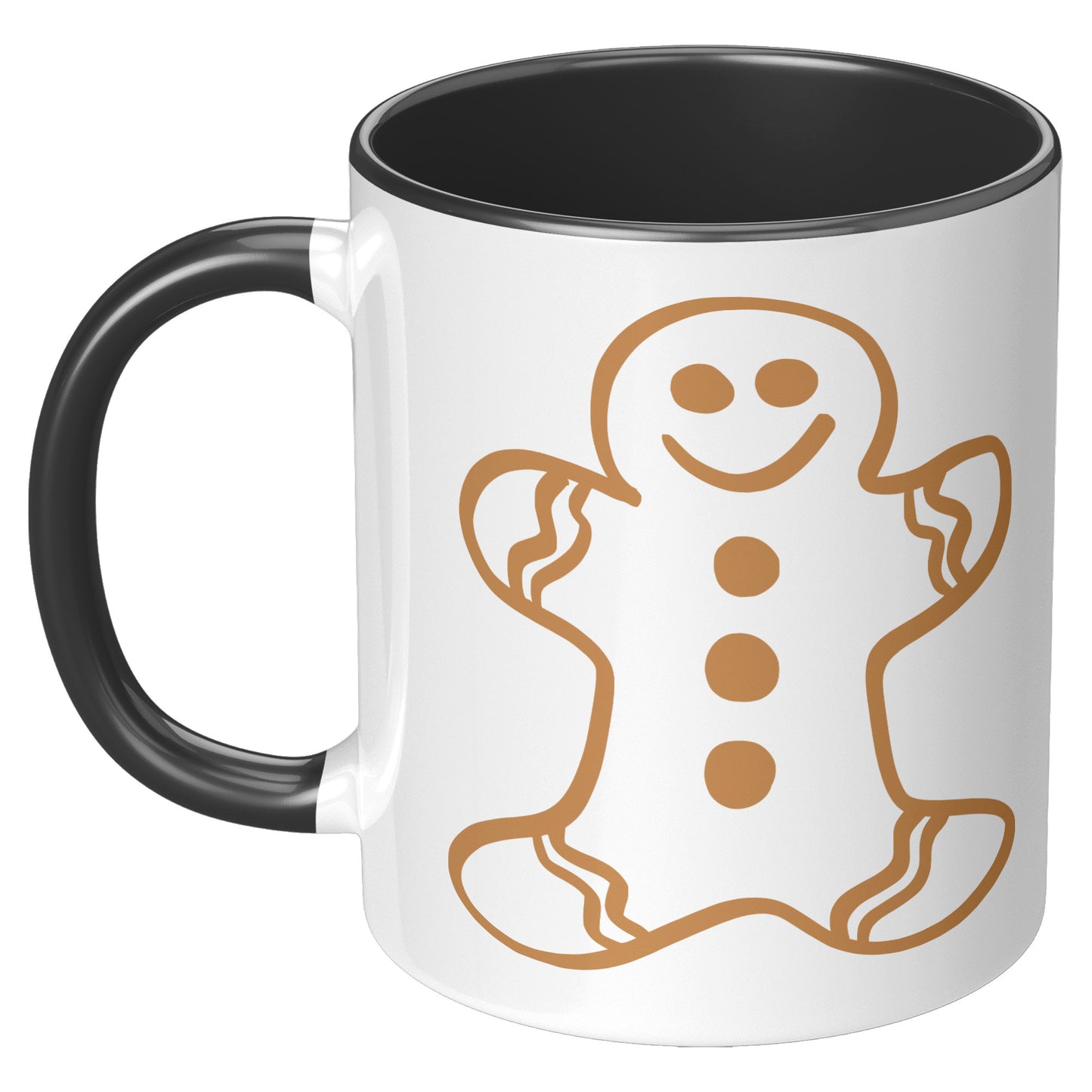 Brown Gingerbread Man Christmas Mug