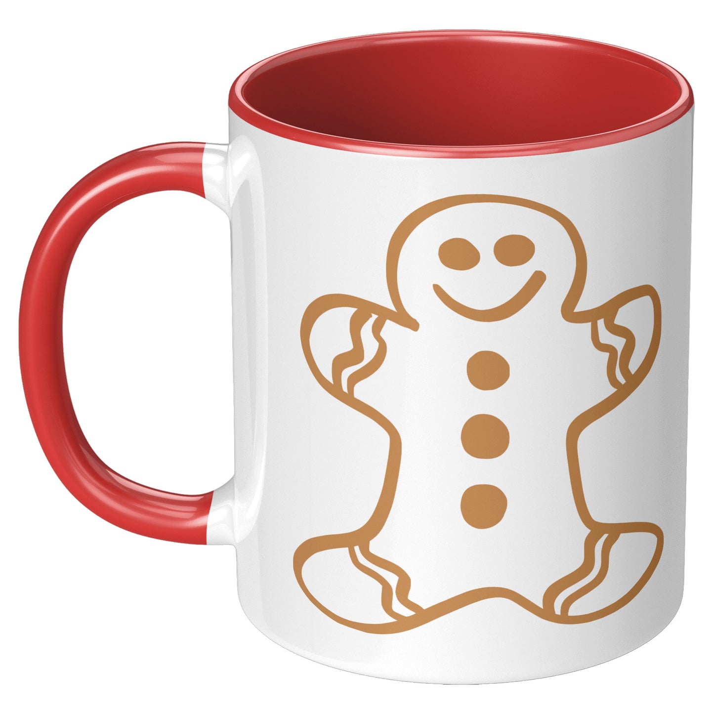 Brown Gingerbread Man Christmas Mug