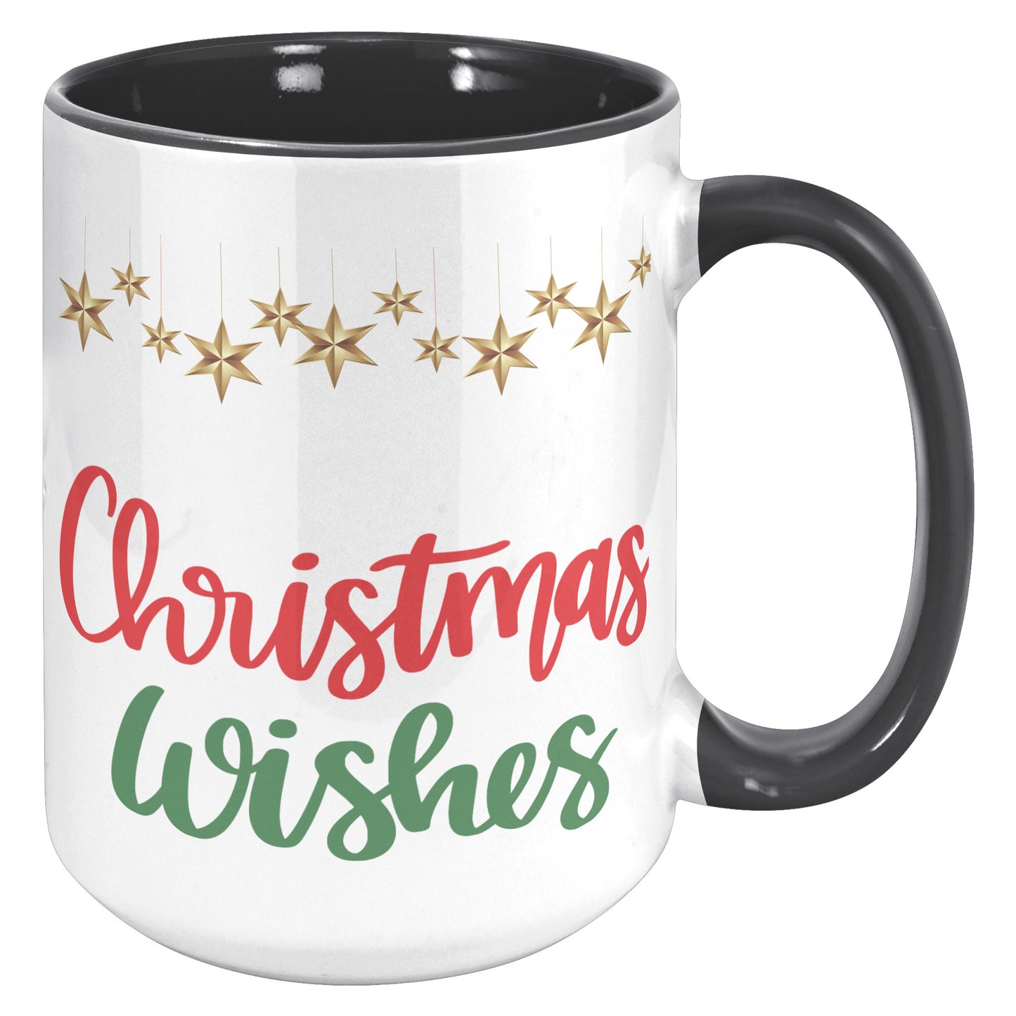 Christmas Wishes Hanging Stars Holiday Mug