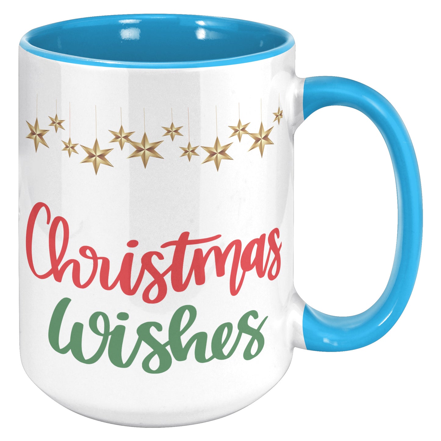 Christmas Wishes Hanging Stars Holiday Mug