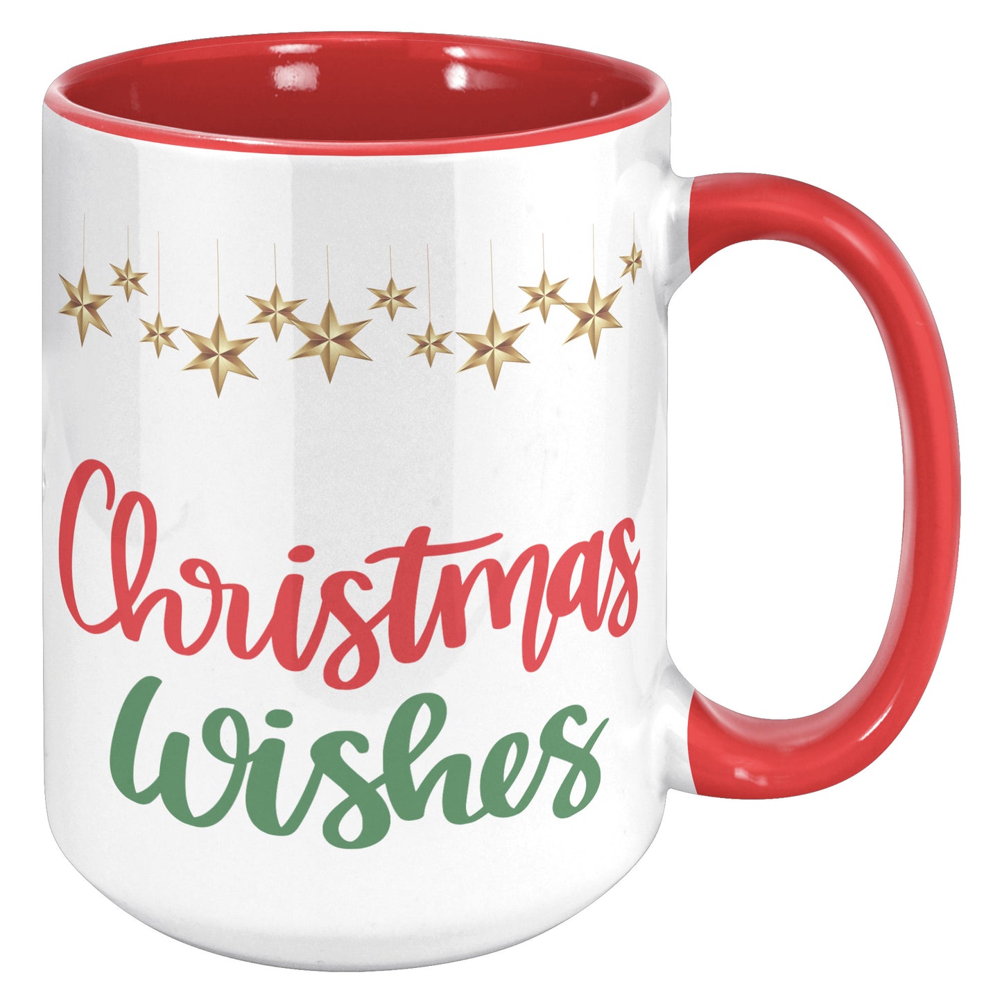 Christmas Wishes Hanging Stars Holiday Mug