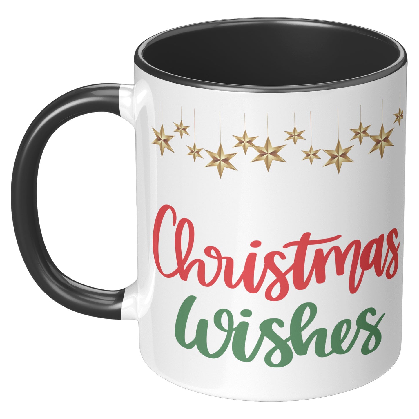 Christmas Wishes Hanging Stars Holiday Mug