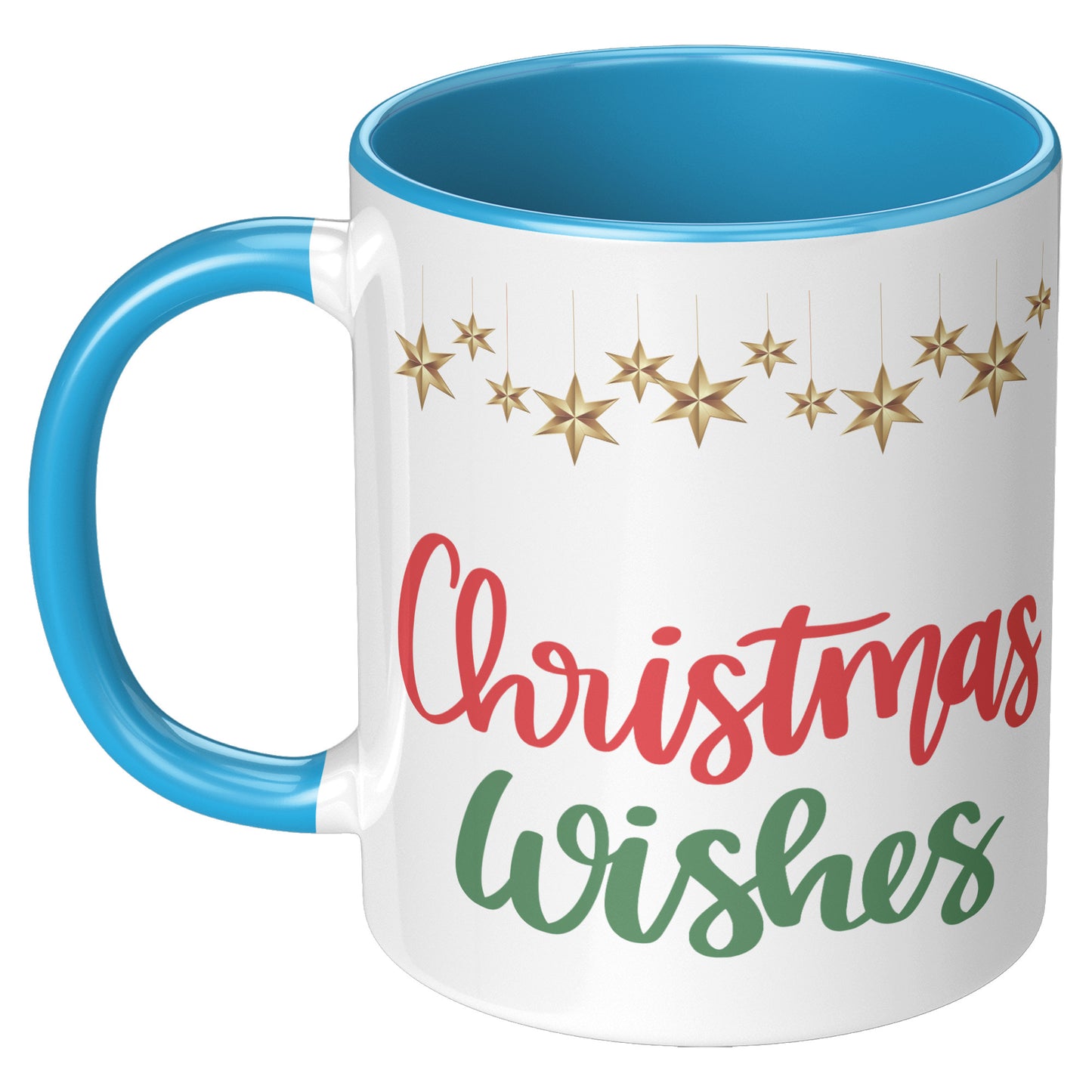 Christmas Wishes Hanging Stars Holiday Mug