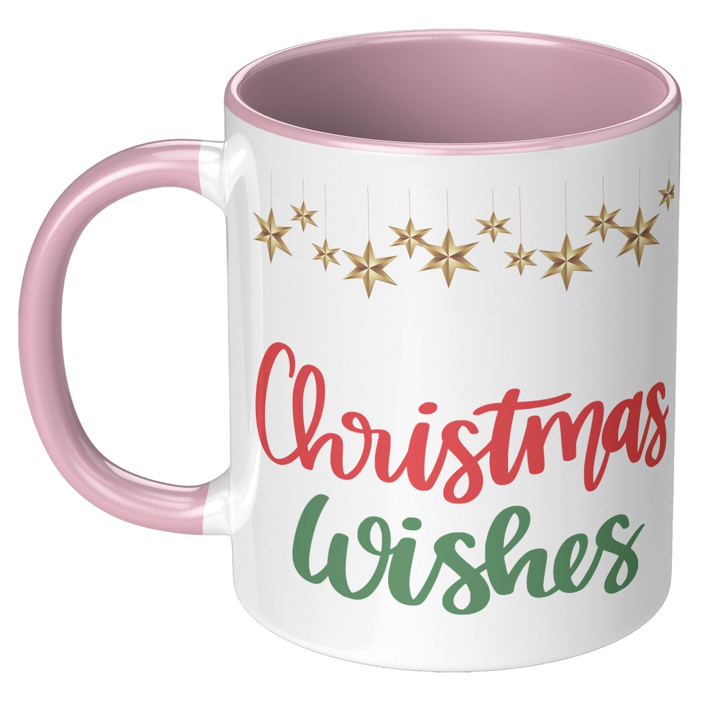 Christmas Wishes Hanging Stars Holiday Mug