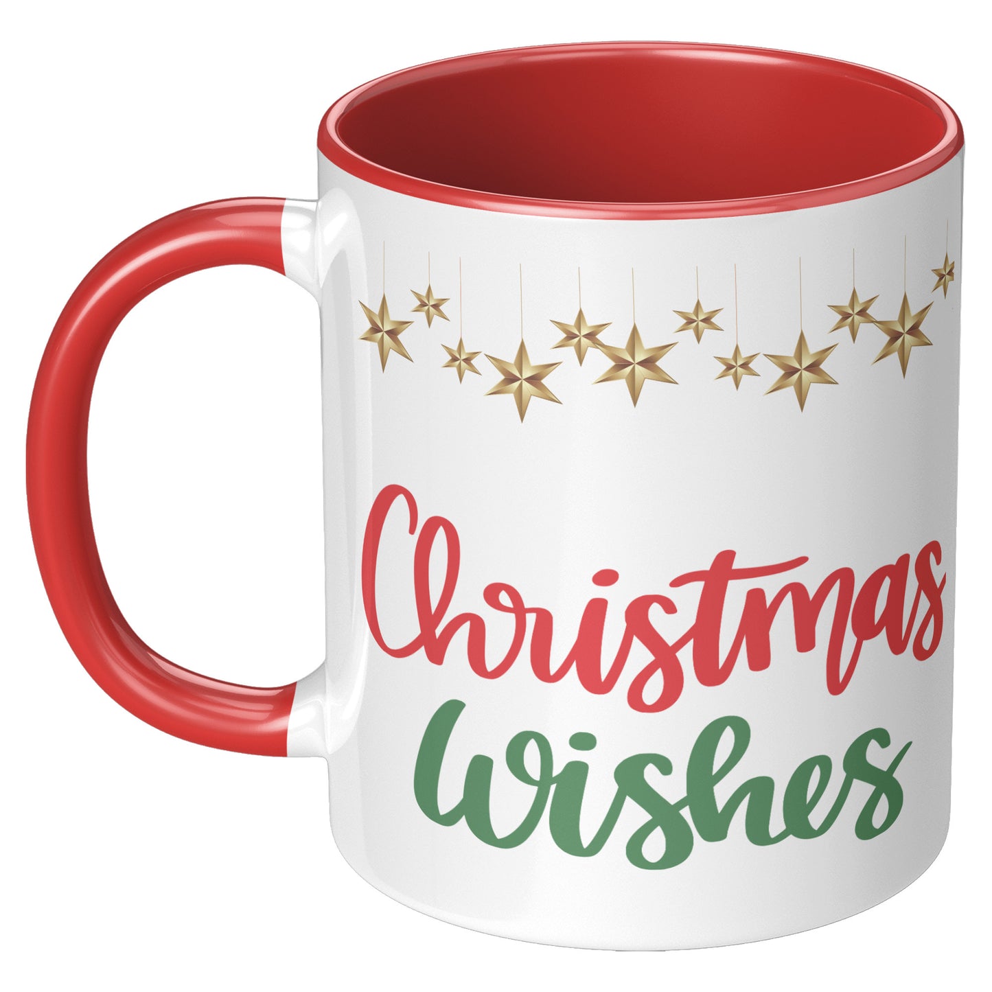 Christmas Wishes Hanging Stars Holiday Mug