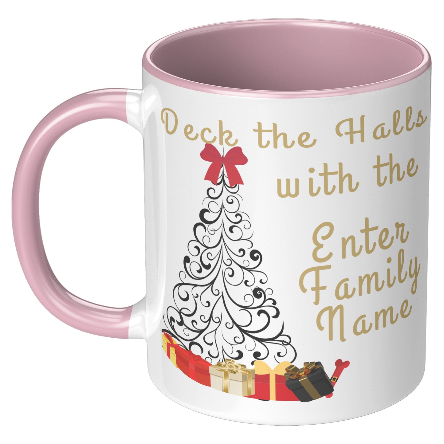 Deck the Halls with Personalized "Family Name" Holiday Mug