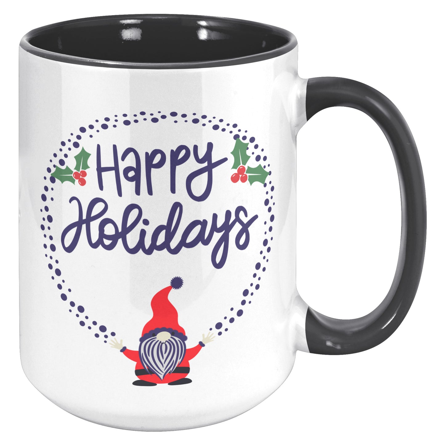 Happy Holidays Weird Santa Throwing Coal Mug