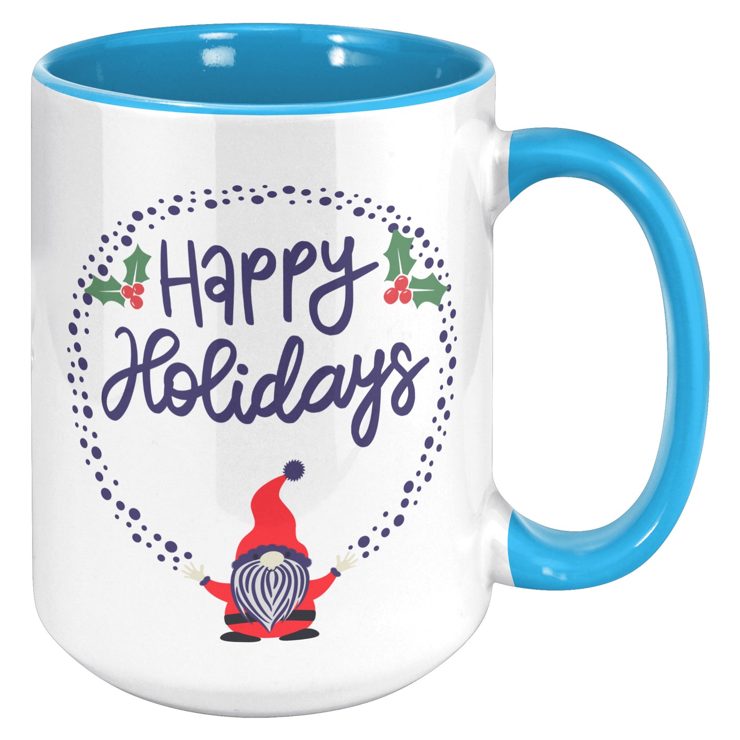 Happy Holidays Weird Santa Throwing Coal Mug