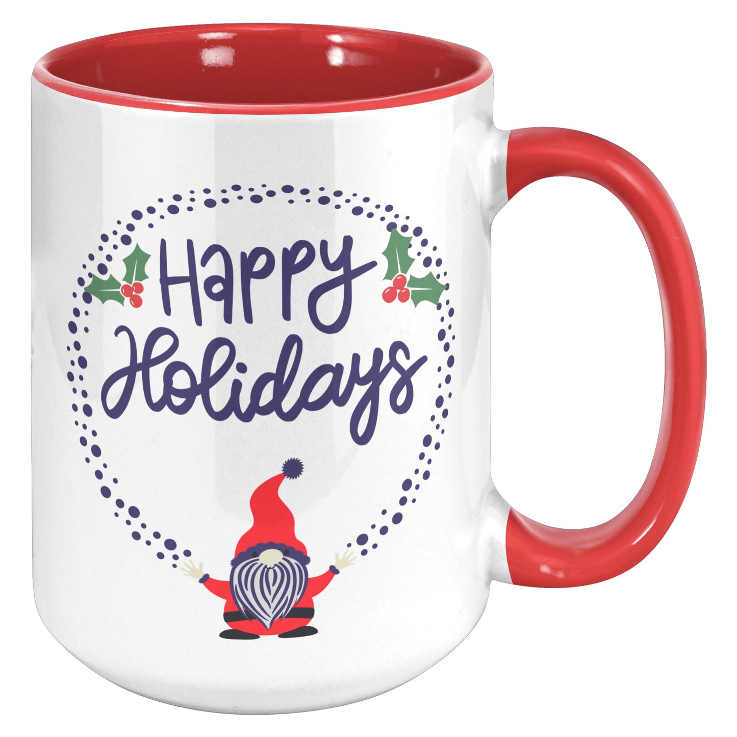 Happy Holidays Weird Santa Throwing Coal Mug