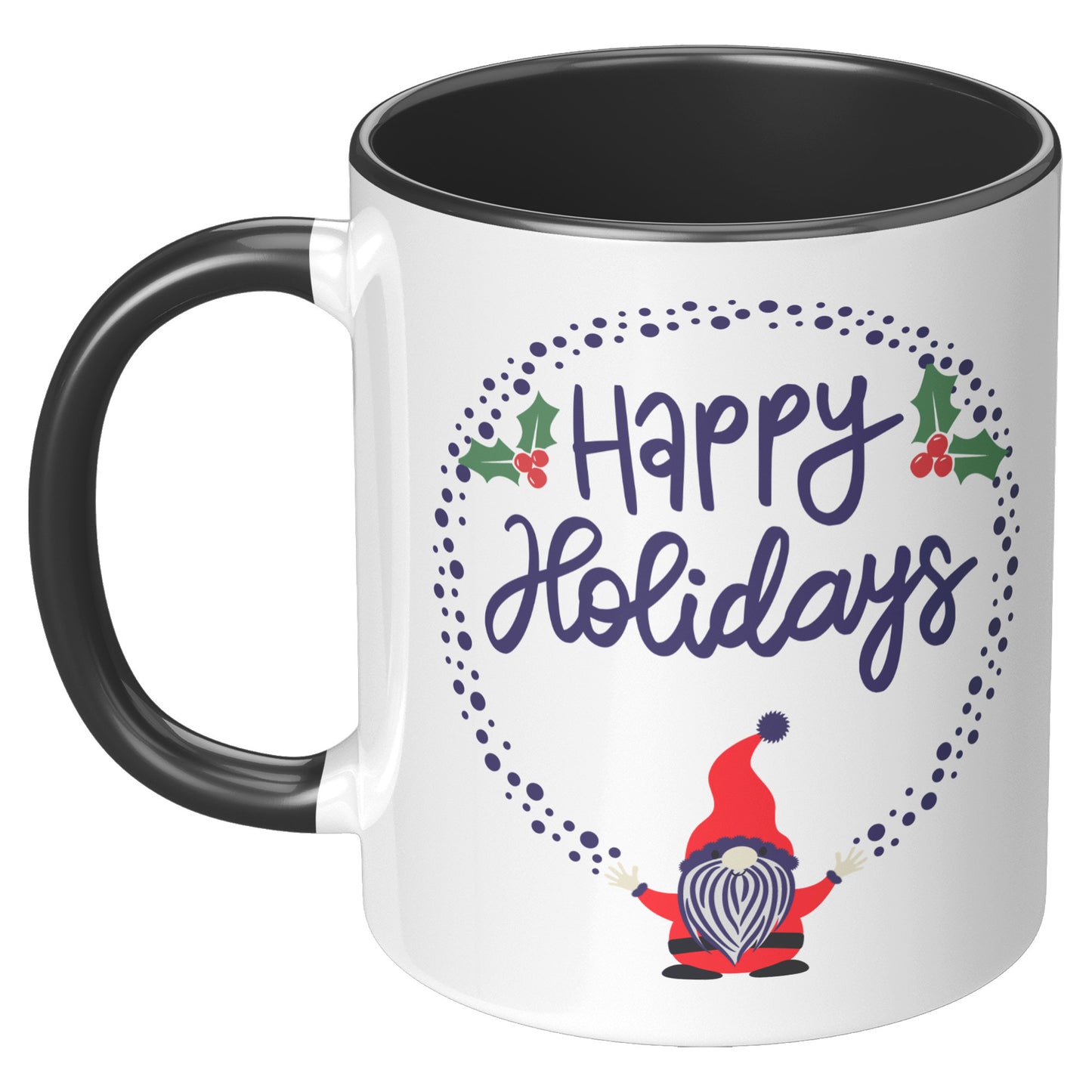Happy Holidays Weird Santa Throwing Coal Mug