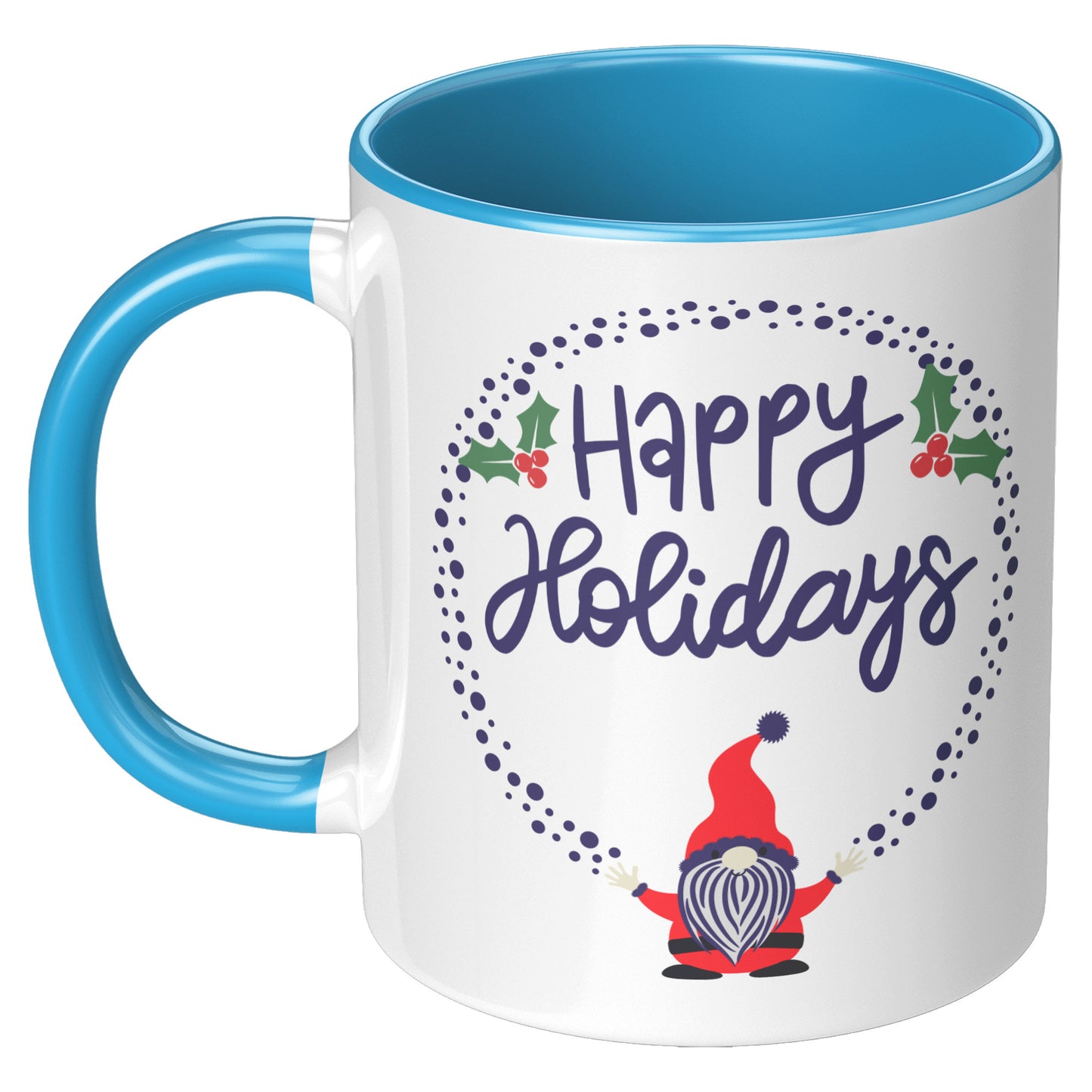 Happy Holidays Weird Santa Throwing Coal Mug