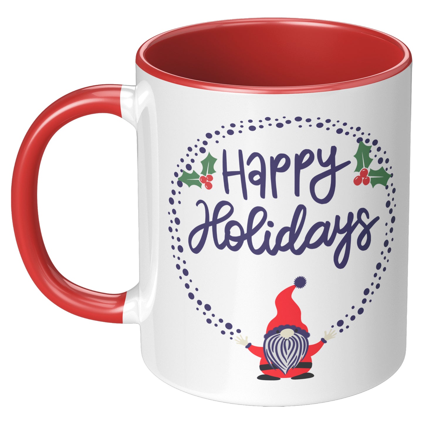 Happy Holidays Weird Santa Throwing Coal Mug
