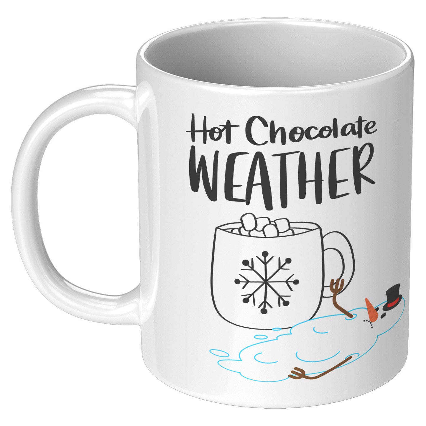 Hot Chocolate Weather Melted Snowman Mug