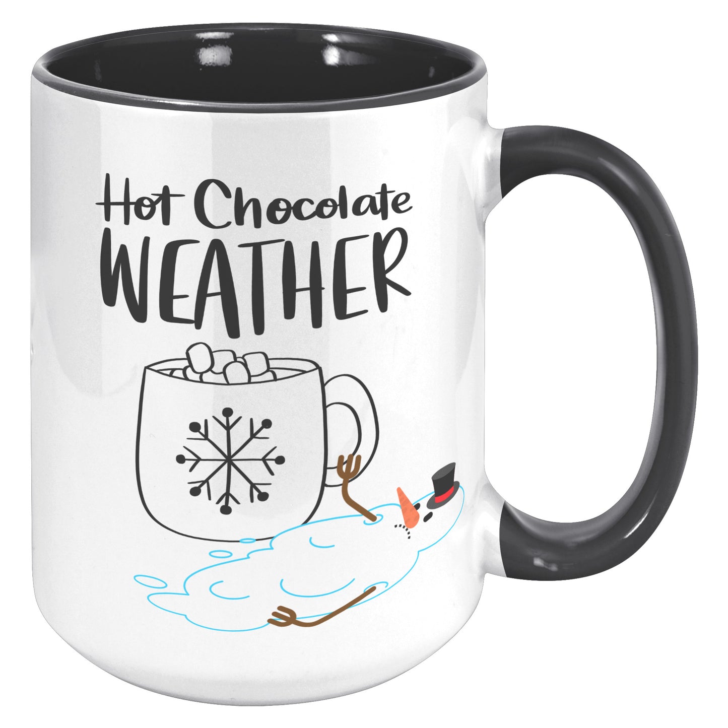Hot Chocolate Weather Melted Snowman Mug