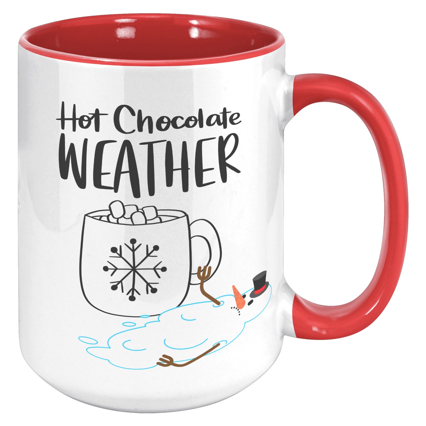 Hot Chocolate Weather Melted Snowman Mug