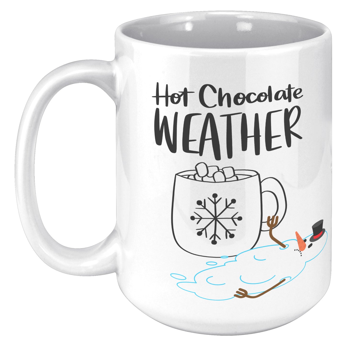Hot Chocolate Weather Melted Snowman Mug