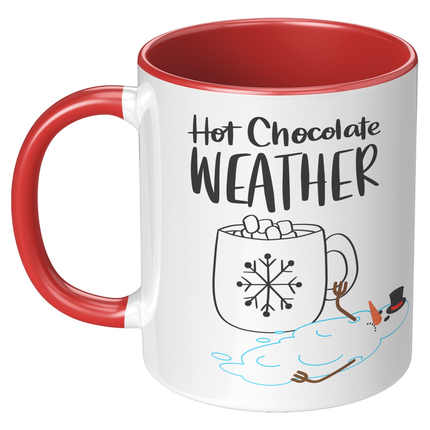 Hot Chocolate Weather Melted Snowman Mug