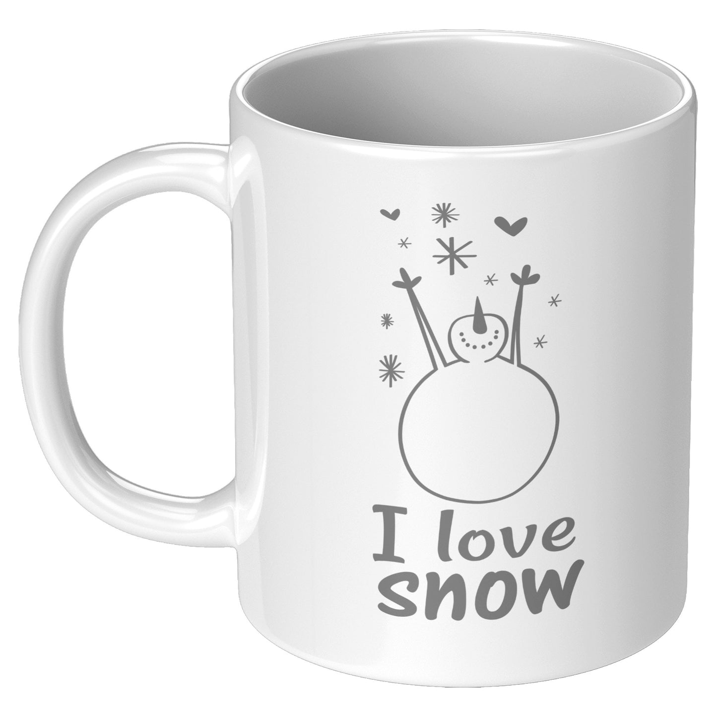 I Love Snowman Holiday Mug