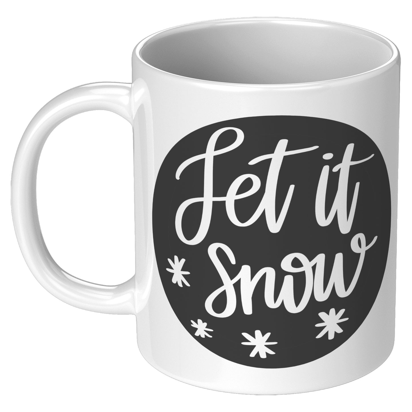 Let It Snow Shadow Circle Holiday Mug