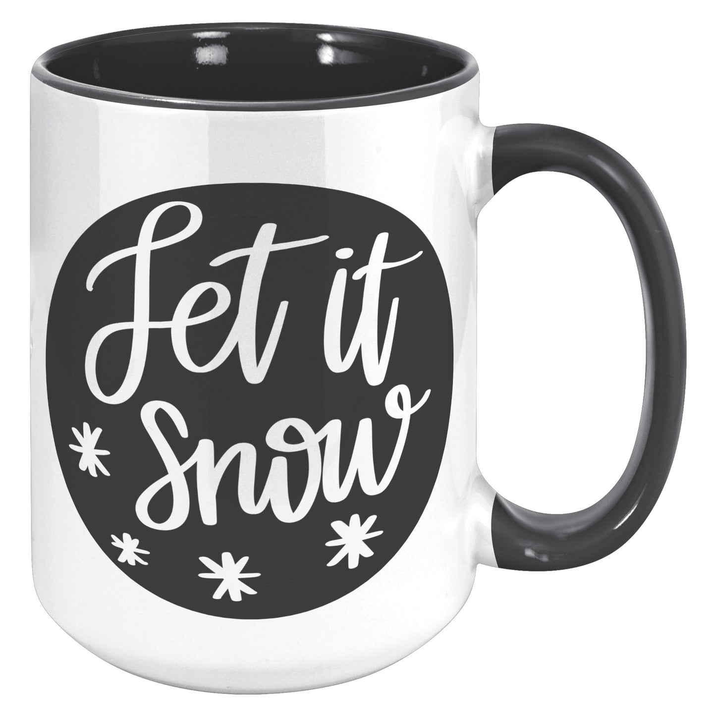 Let It Snow Shadow Circle Holiday Mug