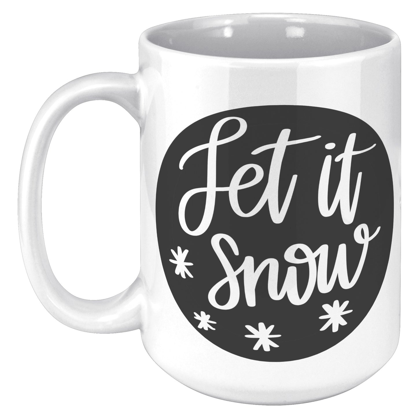 Let It Snow Shadow Circle Holiday Mug