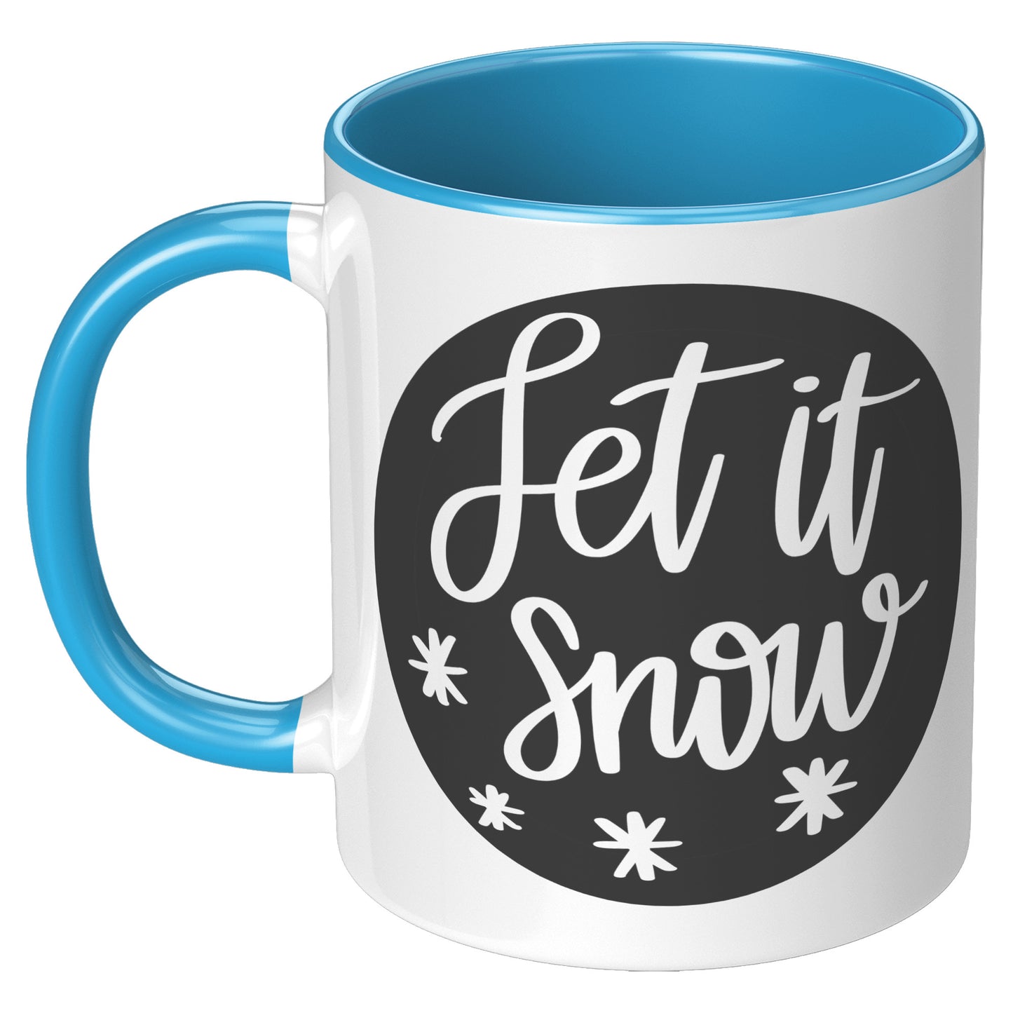 Let It Snow Shadow Circle Holiday Mug