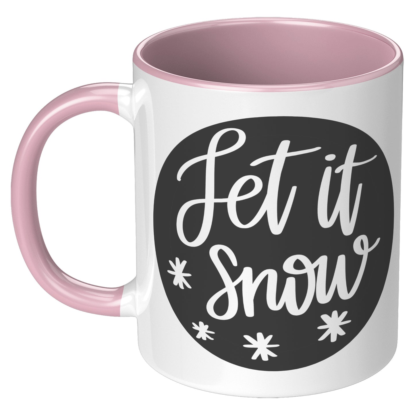 Let It Snow Shadow Circle Holiday Mug
