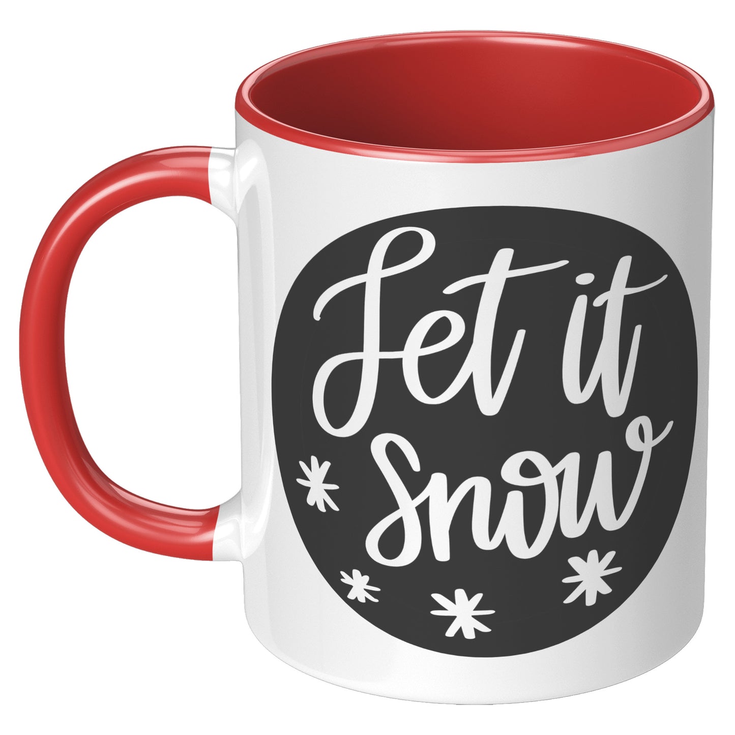 Let It Snow Shadow Circle Holiday Mug