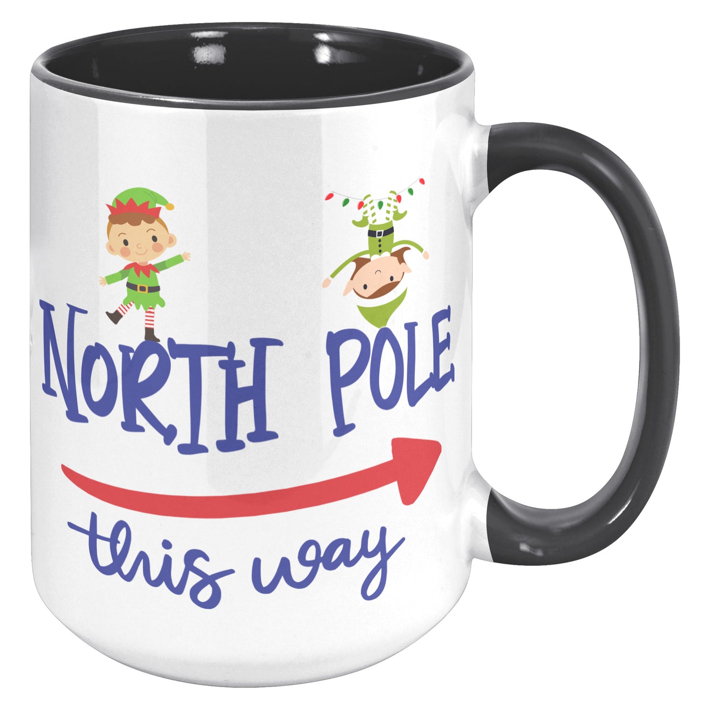 North Pole This Way Holiday Mug
