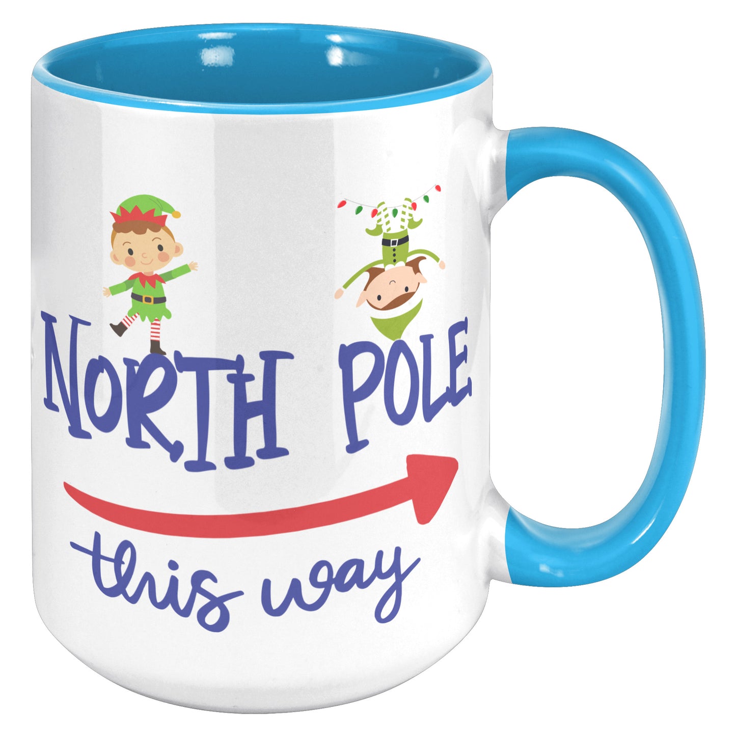 North Pole This Way Holiday Mug