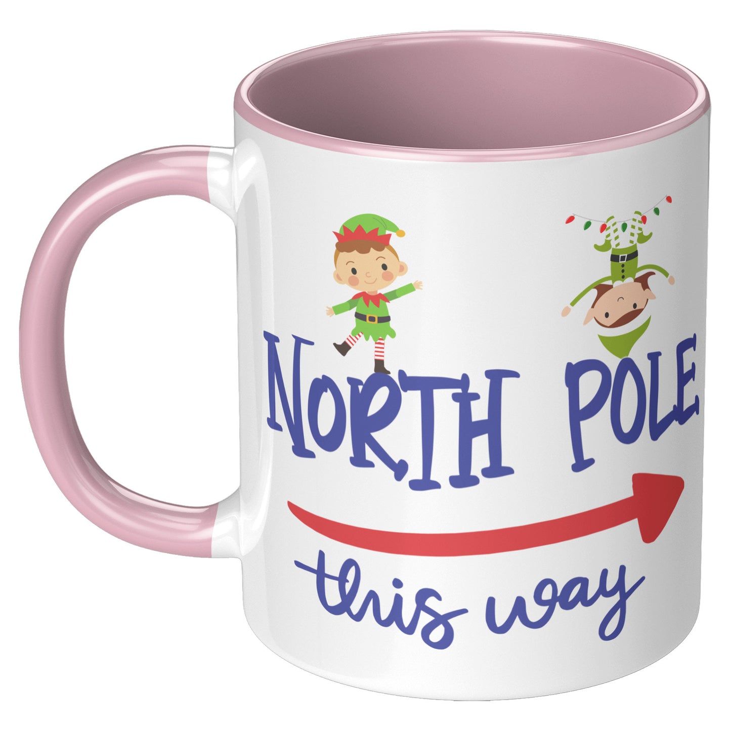 North Pole This Way Holiday Mug