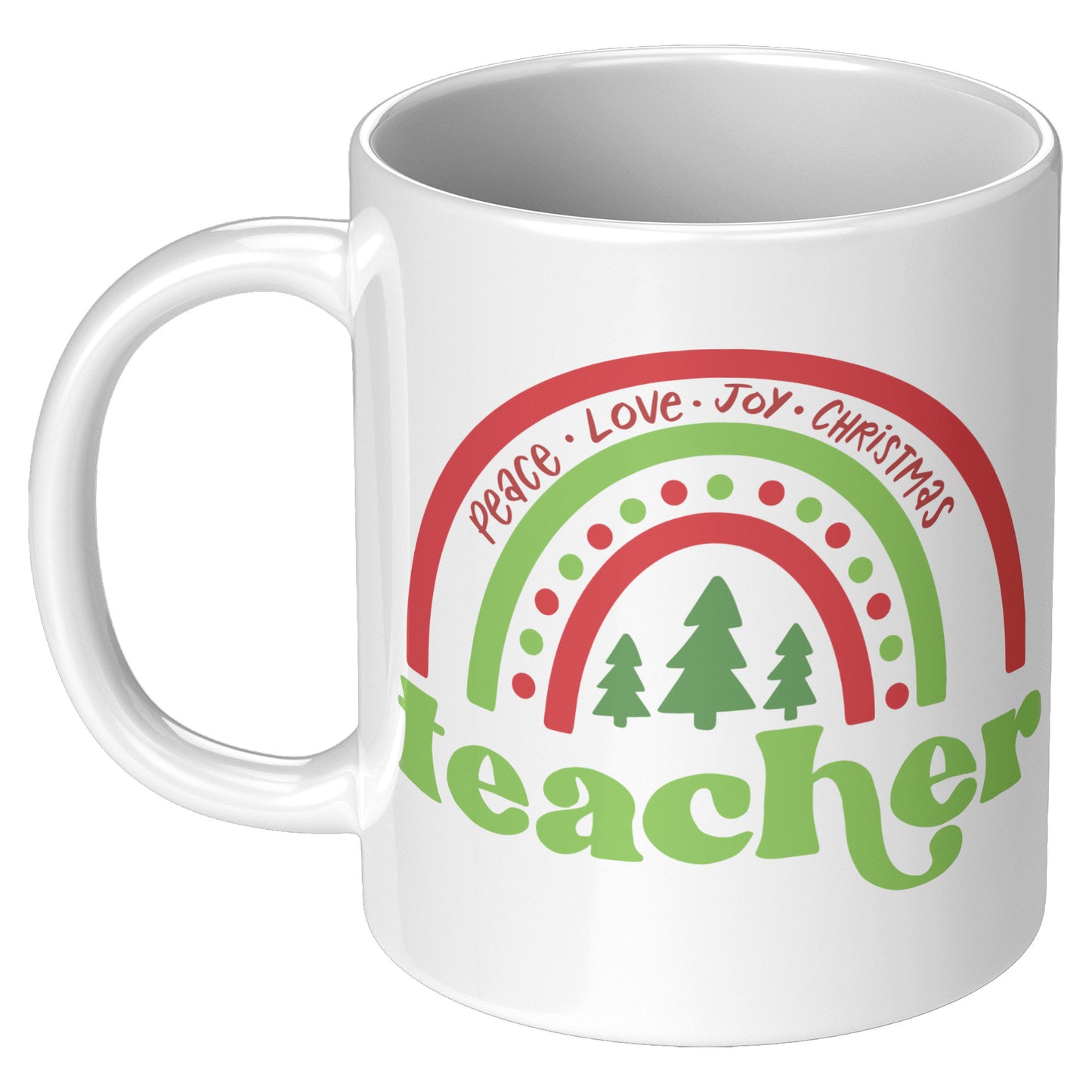 Peace Love Joy Teacher Holiday Mug