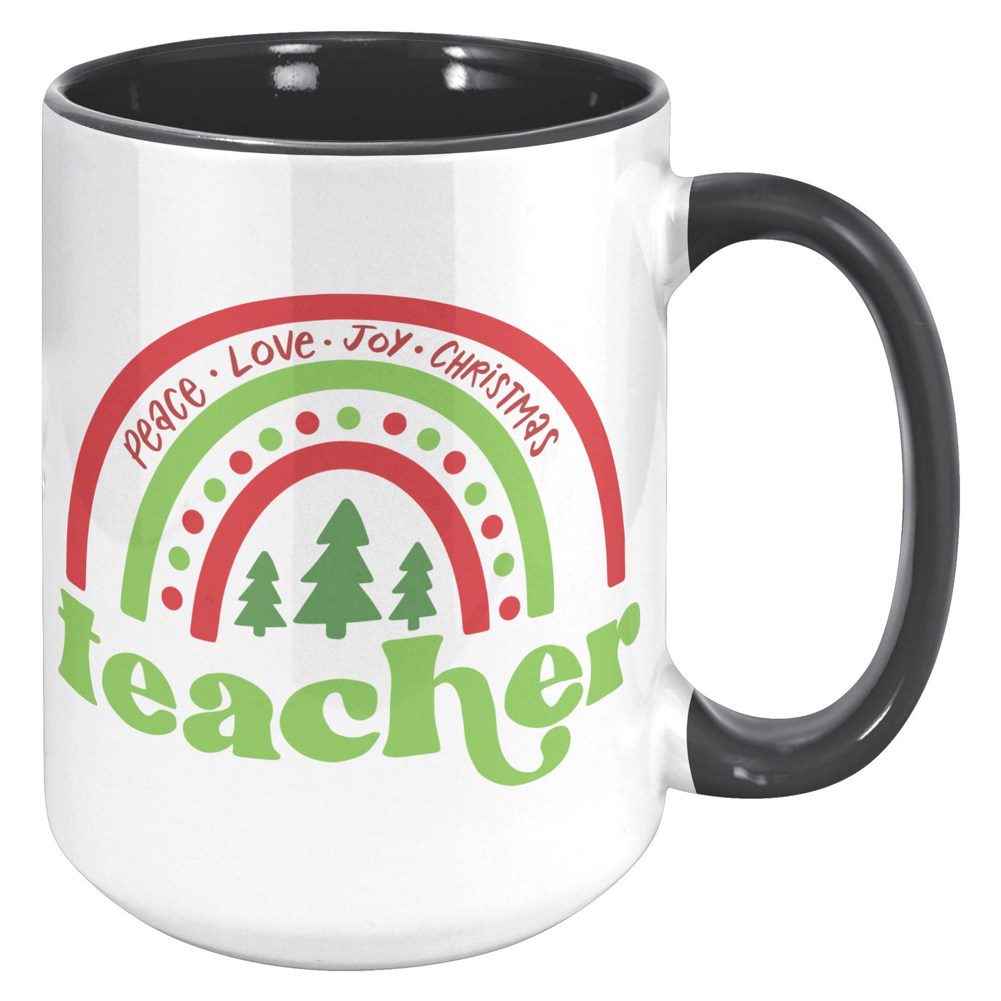 Peace Love Joy Teacher Holiday Mug