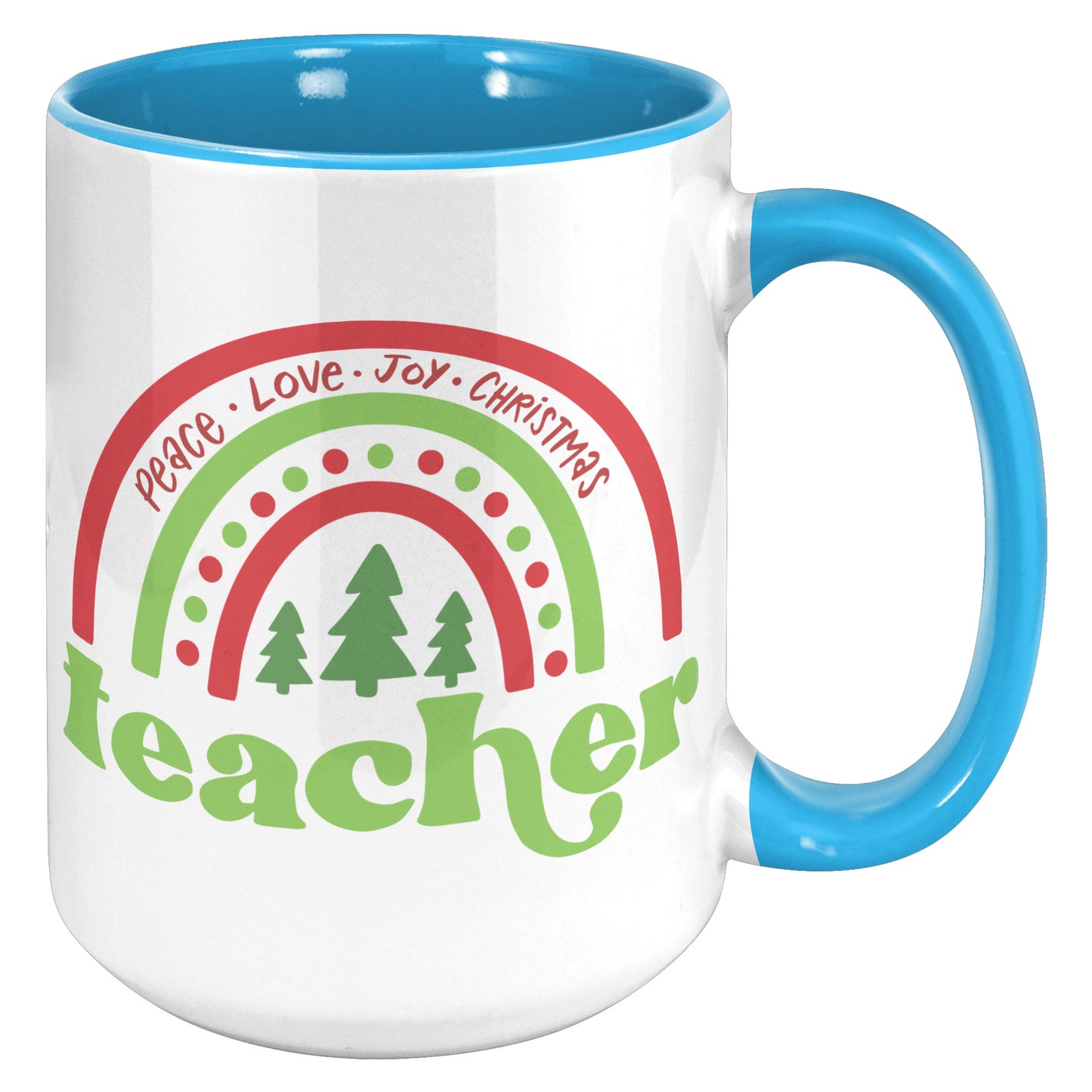Peace Love Joy Teacher Holiday Mug