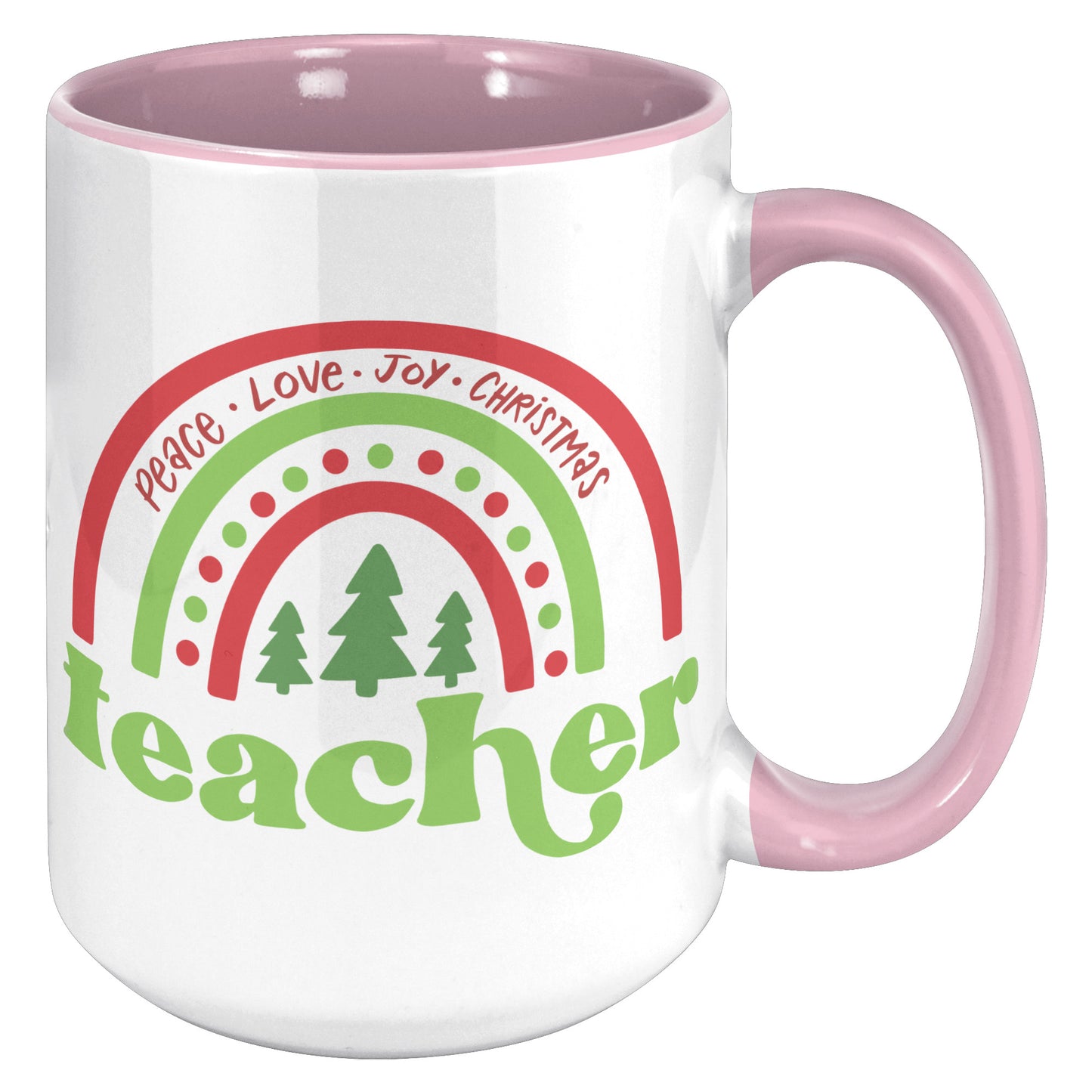 Peace Love Joy Teacher Holiday Mug