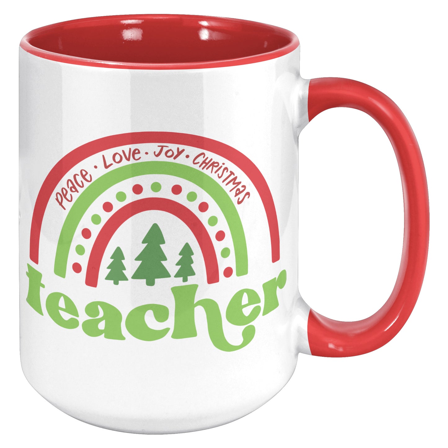 Peace Love Joy Teacher Holiday Mug