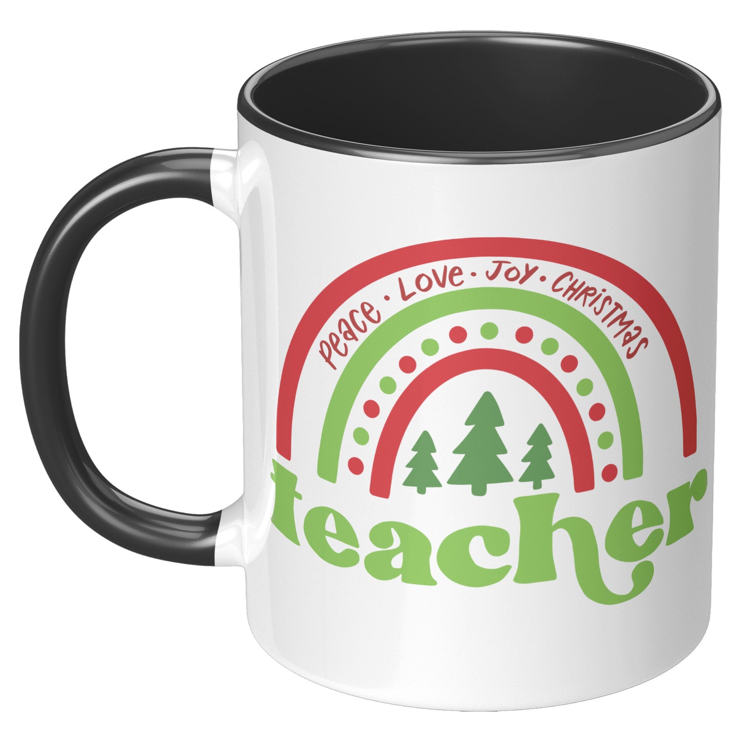 Peace Love Joy Teacher Holiday Mug