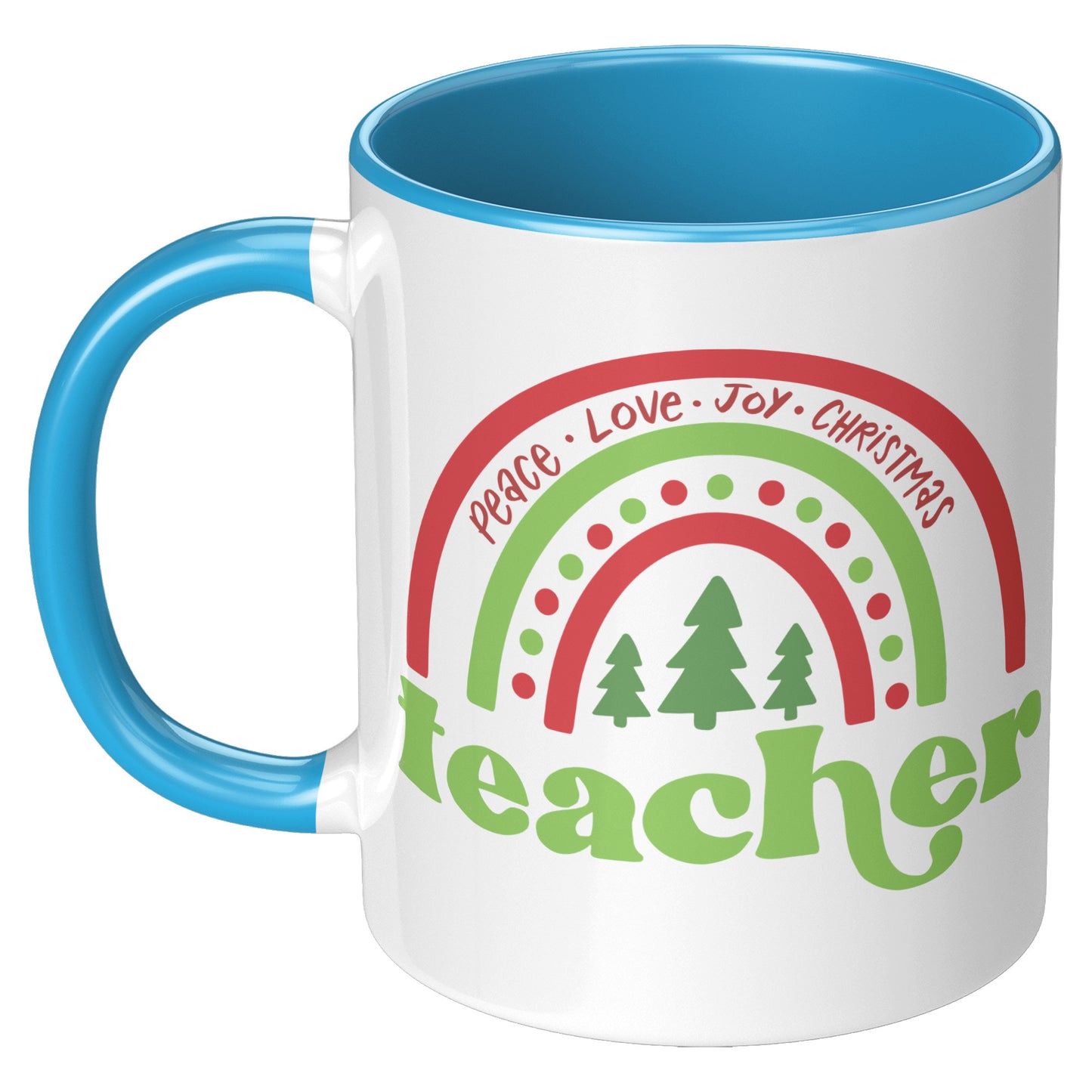 Peace Love Joy Teacher Holiday Mug