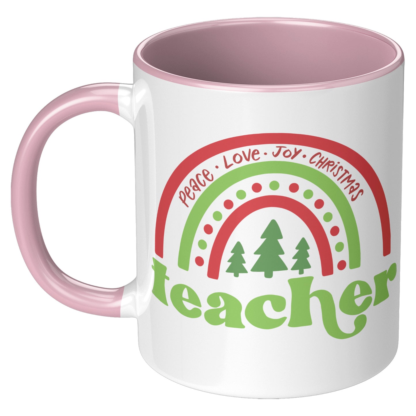 Peace Love Joy Teacher Holiday Mug
