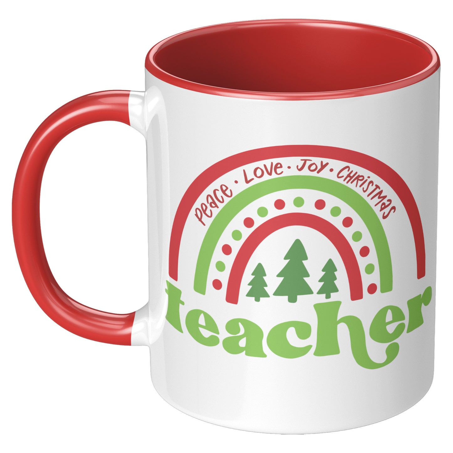 Peace Love Joy Teacher Holiday Mug