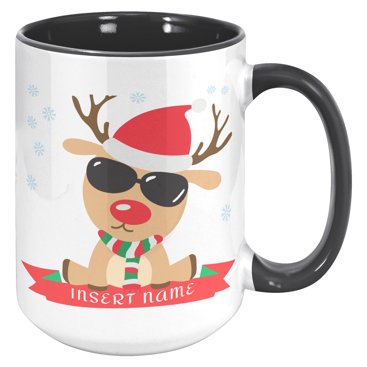 Personalized Cool Reindeer with Sunglasses Holiday Mug