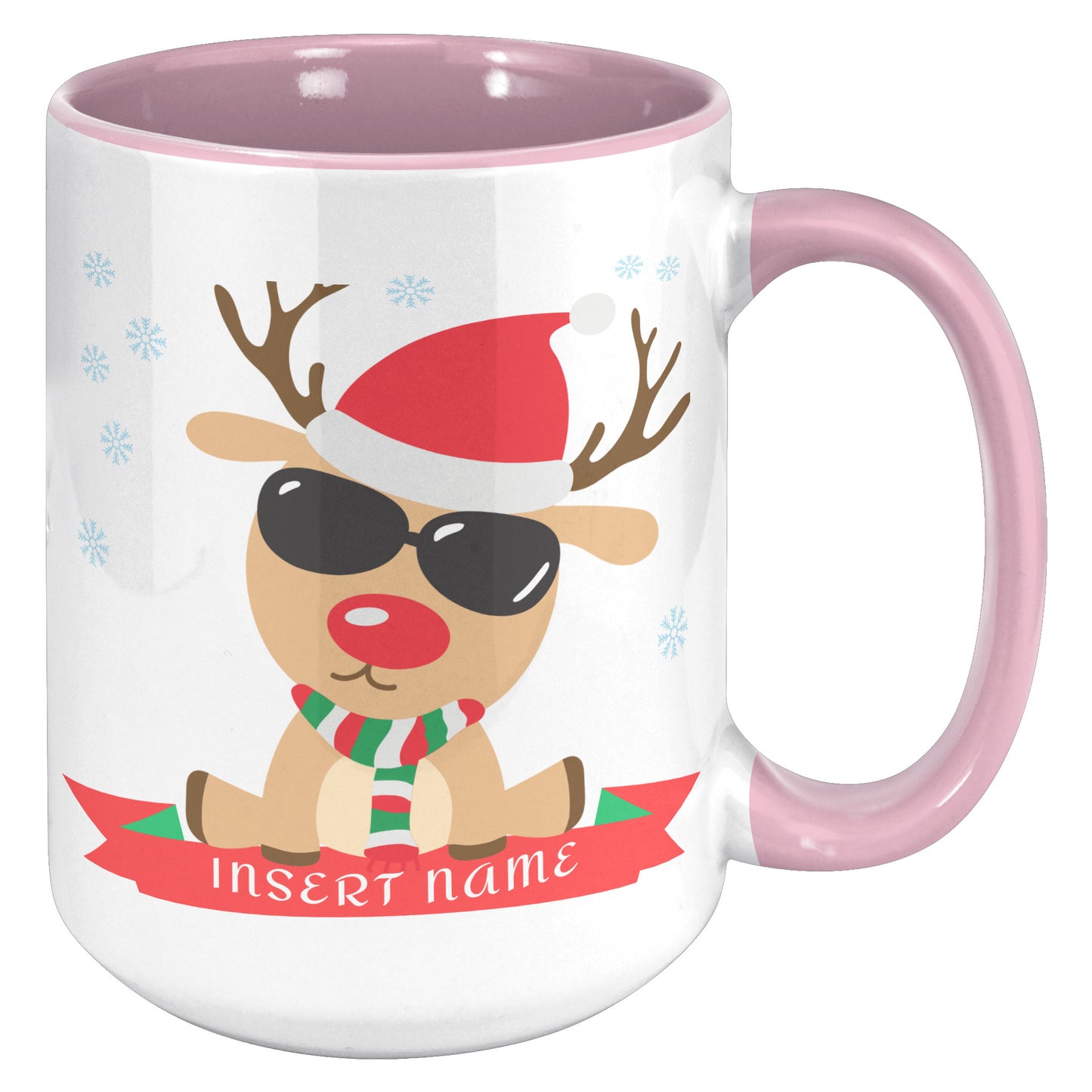Personalized Cool Reindeer with Sunglasses Holiday Mug