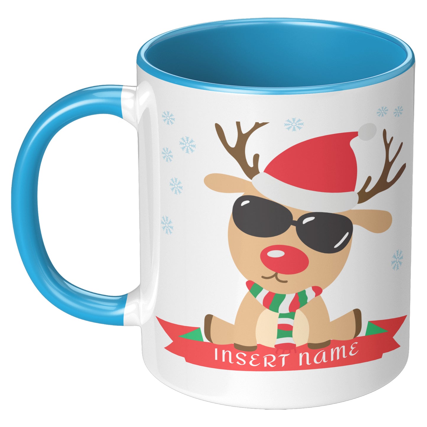 Personalized Cool Reindeer with Sunglasses Holiday Mug