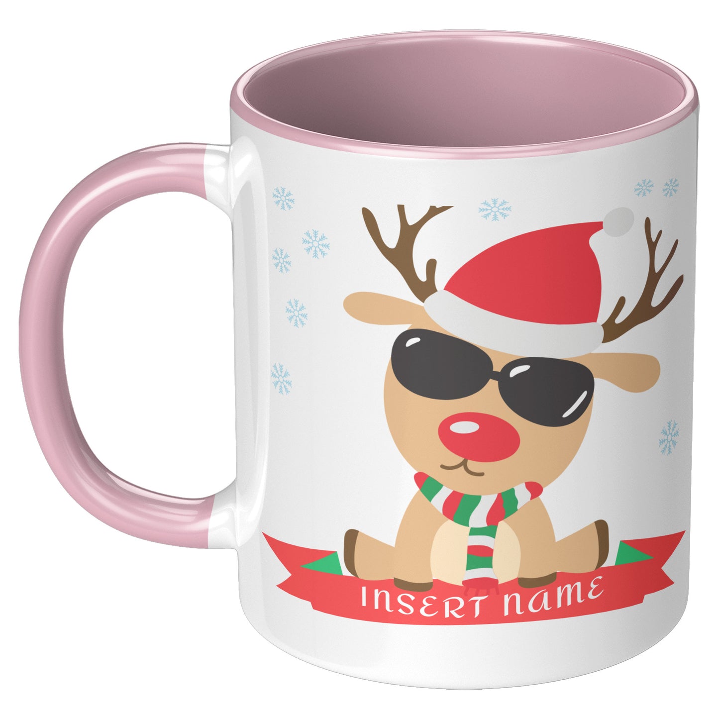 Personalized Cool Reindeer with Sunglasses Holiday Mug