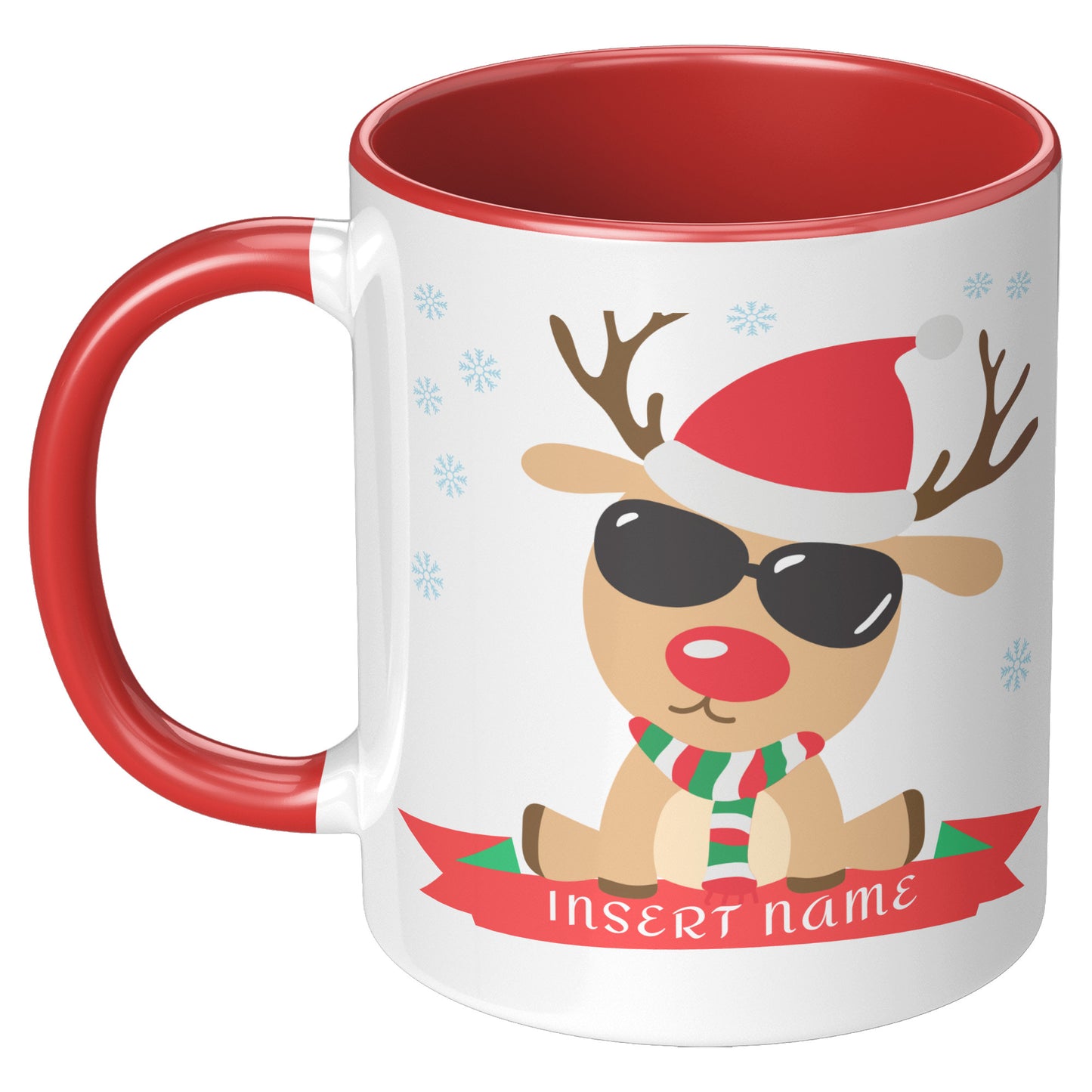 Personalized Cool Reindeer with Sunglasses Holiday Mug