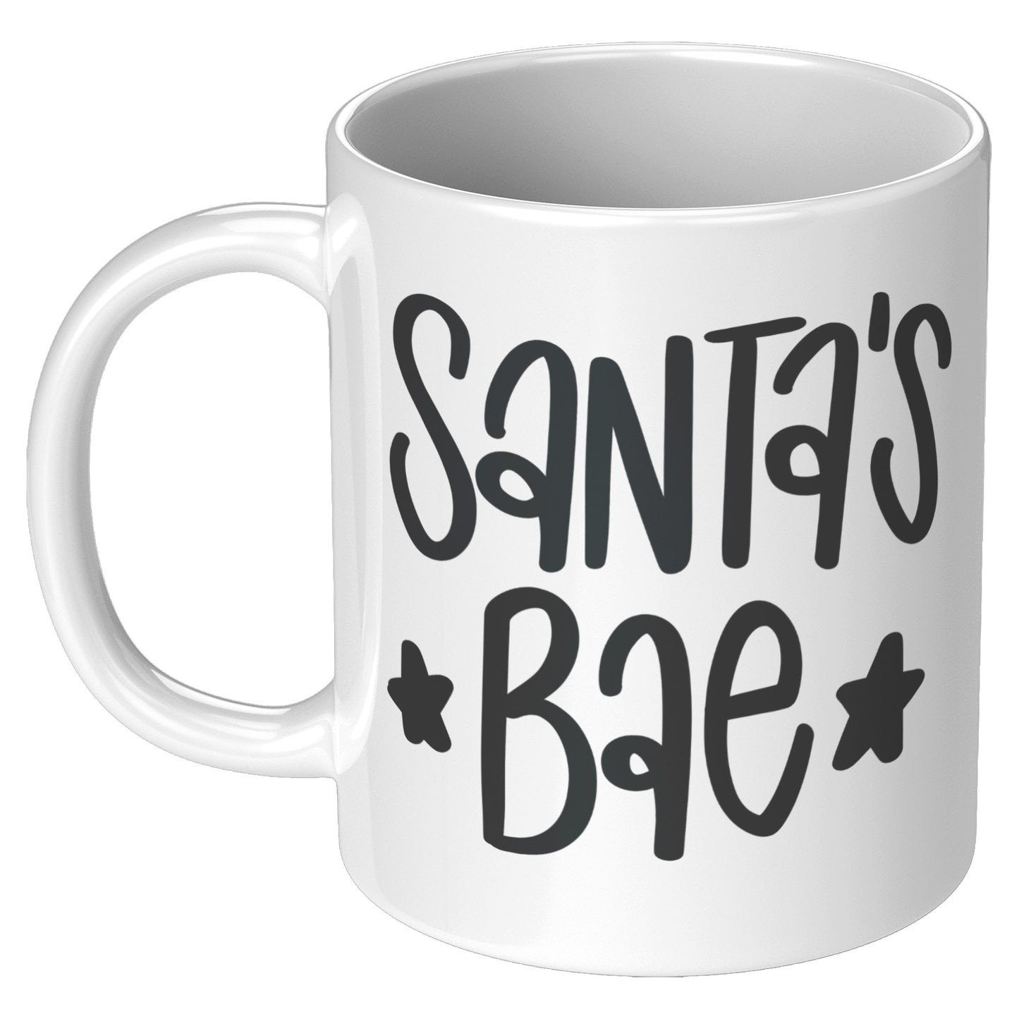 Santa's Bae Black and White Holiday Mug