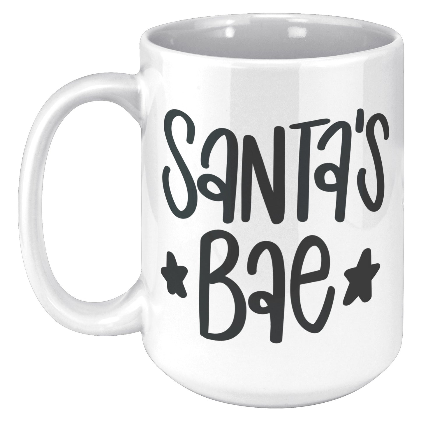 Santa's Bae Black and White Holiday Mug