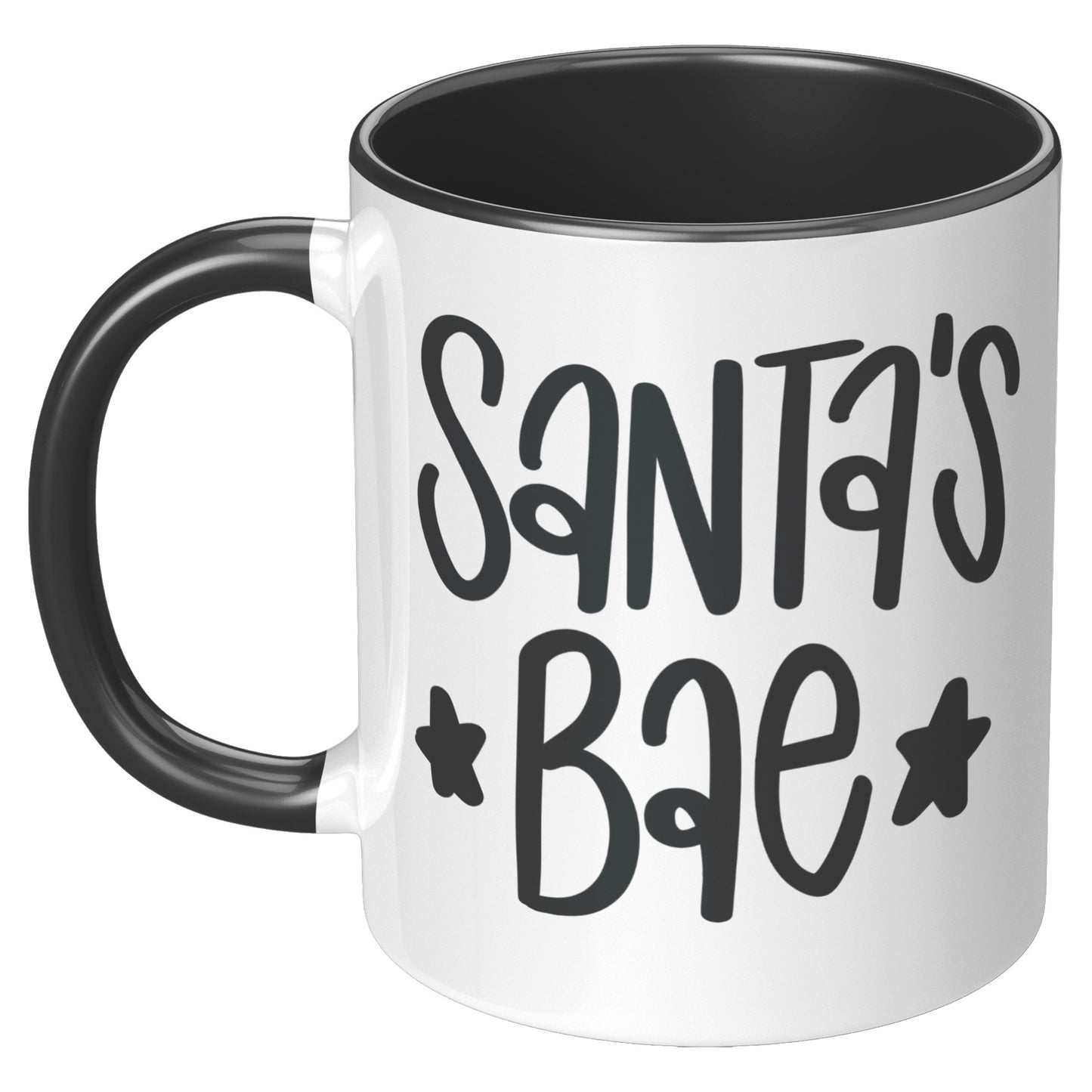 Santa's Bae Black and White Holiday Mug