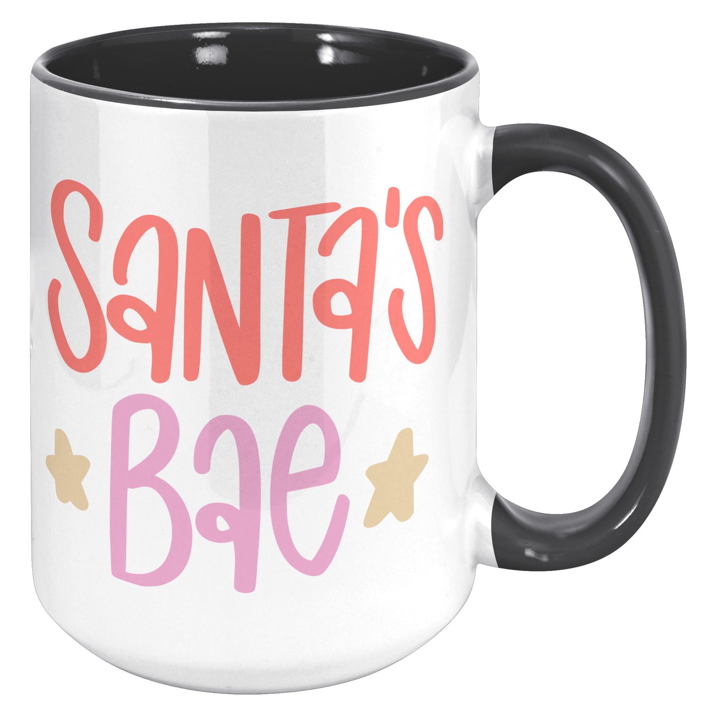 Santa's Bae Color Text Holiday Mug
